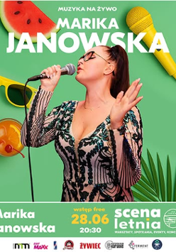 Baner promujący wydarzenie. Nazwa wydarzenia, data i zdjęcie Artystki.