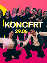 Baner promujący wydarzenie. Nazwa wydarzenia, data i zdjęcie Artystów.