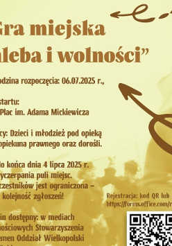 Baner promujący wydarzenie. Nazwa wydarzenia i data.