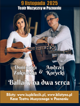 Baner promujący wydarzenie. Nazwa wydarzenia, data i zdjęcie Artystów.