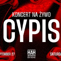 Baner promujący wydarzenie. Nazwa wydarzenia, data i zdjęcie Artysty.