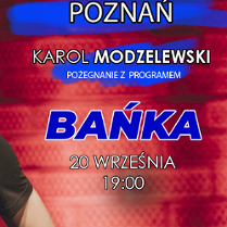 Baner promujący wydarzenie. Nazwa wydarzenia, data i zdjęcie Artysty.