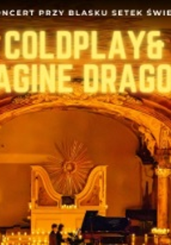 Baner promujący wydarzenie. Nazwa wydarzenia. W tle fortepian i świece.