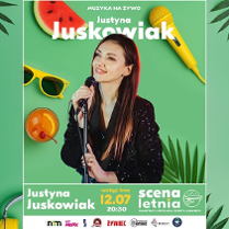 Baner promujący wydarzenie. Nazwa wydarzenia, data i zdjęcie Artystki.