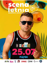 Baner promujący wydarzenie. Nazwa wydarzenia, data i zdjęcie Artysty.