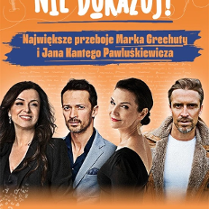 Baner promujący wydarzenie. Nazwa wydarzenia i zdjęcie artystów.