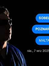 Baner promujący wydarzenie. Nazwa wydarzenia, data i zdjęcie Artysty.