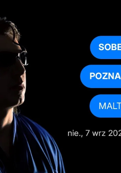 Baner promujący wydarzenie. Nazwa wydarzenia, data i zdjęcie Artysty.