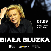 Baner promujący wydarzenie. Nazwa wydarzenia, data i zdjęcie Artystki.