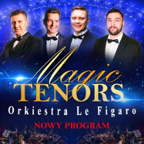 Baner promujący wydarzenie. Nazwa wydarzenia i zdjęcie artystów.