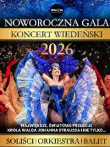 Baner promujący wydarzenie. Nazwa wydarzenia i zdjęcie artystów.