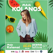 Baner promujący wydarzenie. Nazwa wydarzenia, data i zdjęcie Artystki.