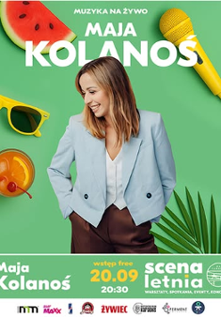 Baner promujący wydarzenie. Nazwa wydarzenia, data i zdjęcie Artystki.