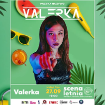 Baner promujący wydarzenie. Nazwa wydarzenia, data i zdjęcie Artystki.