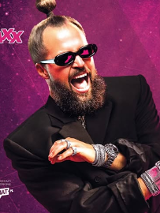 Baner promujący wydarzenie. Nazwa wydarzenia, data i zdjęcie Artysty.