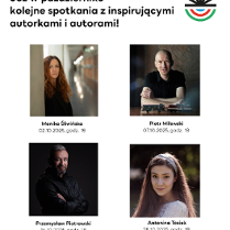 Baner promujący wydarzenie. Nazwa wydarzenia i zdjęcie artystów.