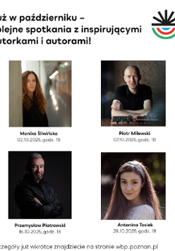 Baner promujący wydarzenie. Nazwa wydarzenia i zdjęcie artystów.