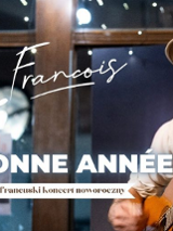 Baner z nazwą wydarzenia, zdjęcie osoby srtystycznej.