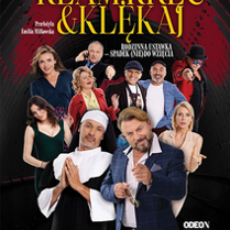 Baner z nazwą wydarzenia. Zdjęcie osób artystycznych.