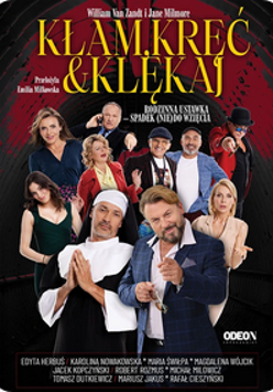 Baner z nazwą wydarzenia. Zdjęcie osób artystycznych.