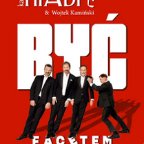 Baner z nazwą wydarzenia. Zdjęcie osób artystycznych.