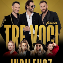 Baner z nazwą wydarzenia. Zdjęcie osób artystycznych.