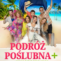 Baner z nazwą wydarzenia. Zdjęcie osób artystycznych.