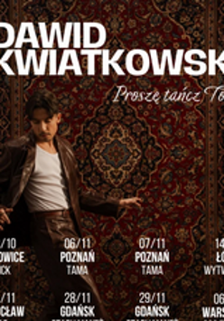 Baner z nazwą wydarzenia. Zdjęcie osoby artystycznej.