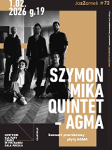 Baner promujący wydarzenie. Nazwa wydarzeania i zdjęcia osób artystycznych.