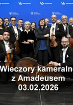 Baner promujący wydarzenie. Nazwa wydarzeania i zdjęcia osób artystycznych.