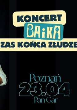 Baner promujący wydarzenie. Nazwa wydarzeania i zdjęcie osób artystycznych.