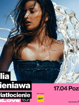 Baner promujący wydarzenie. Nazwa wydarzeania i zdjęcie osoby artystycznej.