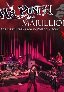 Baner promujący wydarzenie. Nazwa wydarzeania i zdjęcie osób artystycznych.