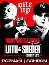 Baner promujący wydarzenie. Nazwa wydarzeania i zdjęcie osób artystycznych.