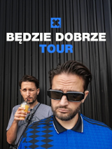 Baner promujący wydarzenie. Nazwa wydarzeania i zdjęcie osób artystycznych.