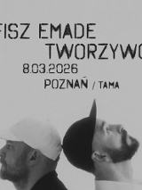 Baner promujący wydarzenie. Nazwa wydarzeania i zdjęcie osób artystycznych.
