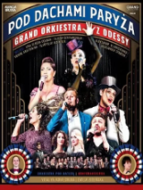 Baner promujący wydarzenie. Nazwa wydarzeania i zdjęcie osób artystycznych.