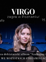 Baner promujący wydarzenie. Nazwa wydarzeania i zdjęcie osób artystycznych.