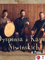 Baner promujący wydarzenie. Nazwa wydarzeania i zdjęcie osób artystycznych.