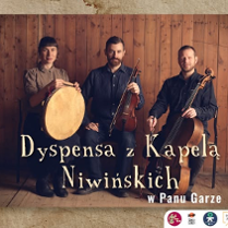 Baner promujący wydarzenie. Nazwa wydarzeania i zdjęcie osób artystycznych.