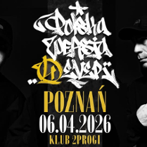 Baner promujący wydarzenie. Nazwa wydarzeania i zdjęcie osób artystycznych.