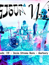 Baner promujący wydarzenie. Nazwa wydarzeania i zdjęcie osób artystycznych.