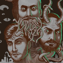 Baner promujący wydarzenie. Nazwa wydarzeania i zdjęcie osób artystycznych.