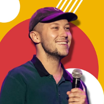 Baner promujący wydarzenie. Nazwa wydarzeania i zdjęcie osoby artystycznej.