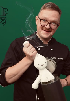 Baner promujący wydarzenie. Nazwa wydarzeania i zdjęcie osoby artystycznej.