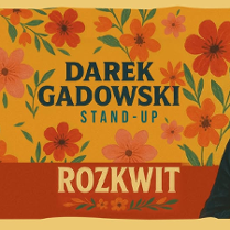 Baner promujący wydarzenie. Nazwa wydarzeania i zdjęcie osoby artystycznej.