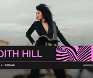 Baner z nazwą wydarzenia. Zdjęcie osoby artystycznej.