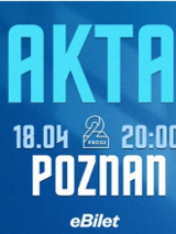 Baner promujący wydarzenie. Nazwa wydarzenia i zdjęcie osoby artystycznej.