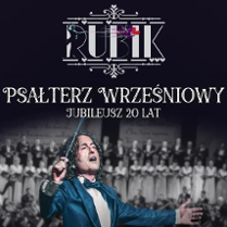 Baner promujący wydarzenie. Nazwa wydarzenia i zdjęcie osób artystycznych.