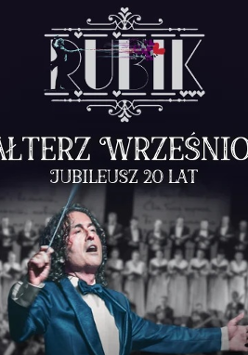 Baner promujący wydarzenie. Nazwa wydarzenia i zdjęcie osób artystycznych.